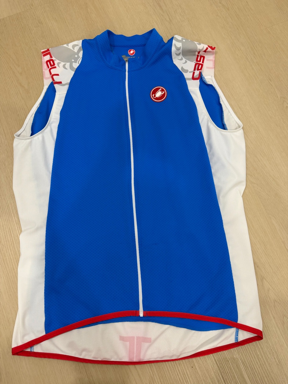 Castelli Sleeveless Cycling Vest Jersey XXL Blue/White
